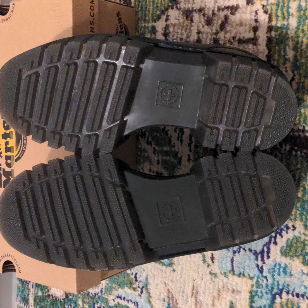 Dr. Martens Women's Audrick 3 Eye Nappa Leather Platform Black Shoes Size 10 - Picture 7 of 8